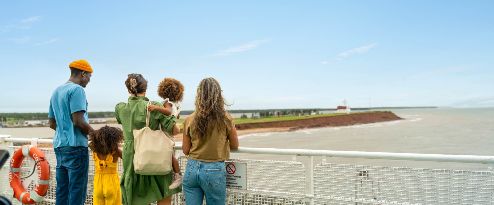 Full Family on Ship Deck